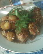 Тефтели рыбные тушеные с грибами