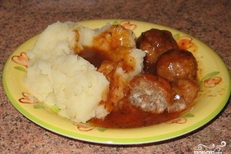 Рецепт тефтели с сырым рисом