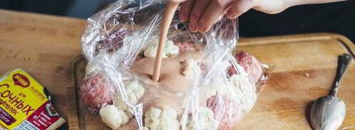 тефтели с цветной капустой в сливочно-томатном соусе. Шаг 6