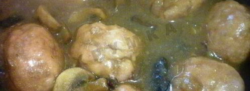 тефтели с тыквенным пюре под грибным соусом. Шаг 5