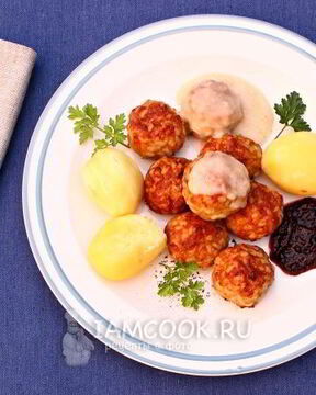 Тефтели в духовке без подливы