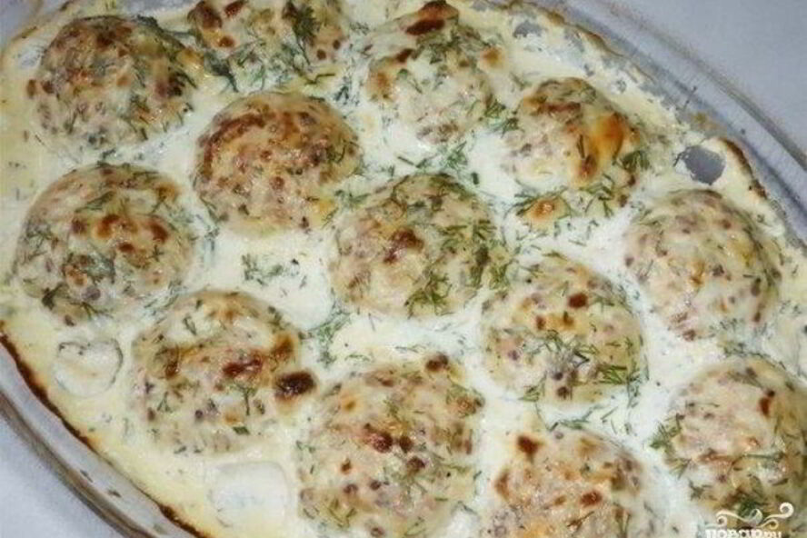 Рецепт тефтели в духовке со сметаной