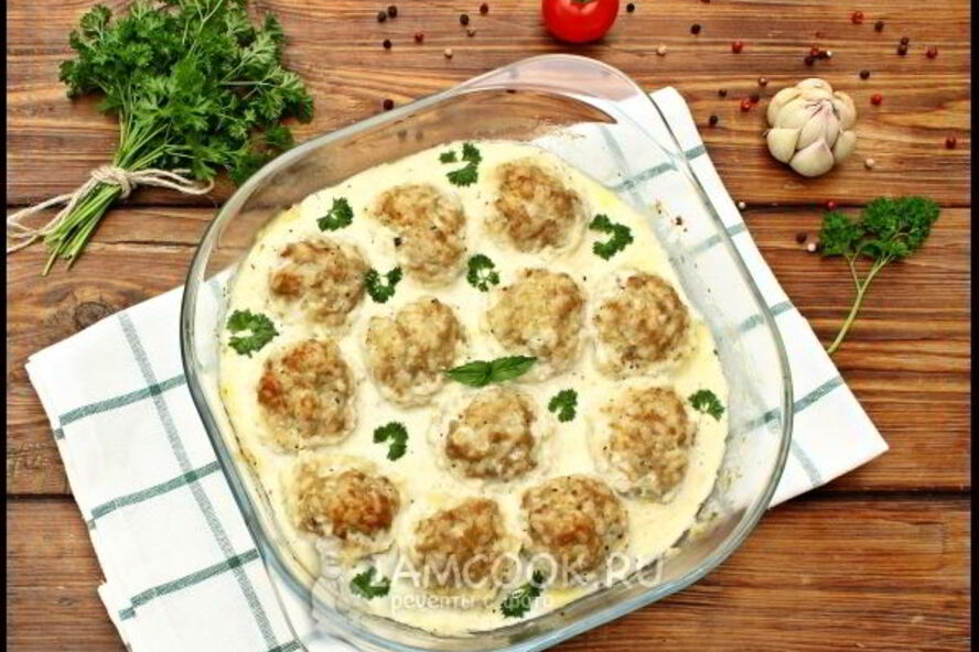 Рецепт тефтели в духовке в сметанном соусе