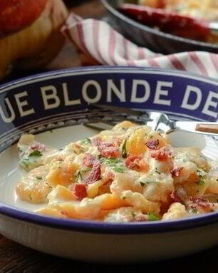 Тыквенные ньокки с соусом Альфредо