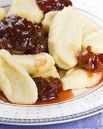 Ленивые вареники с клубничным вареньем