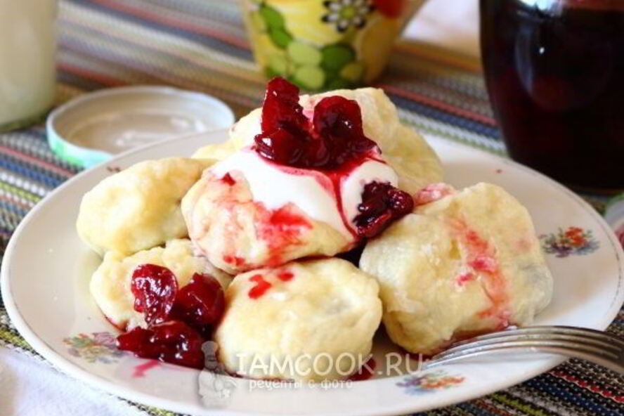 Рецепт ленивые вареники с вишней