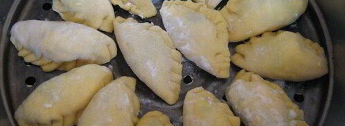 паровые вареники с зеленью и яйцом. Шаг 4