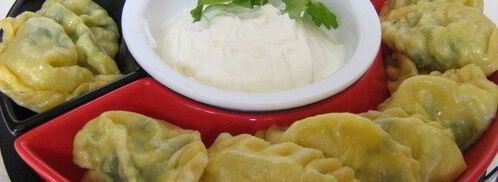 паровые вареники с зеленью и яйцом. Шаг 6