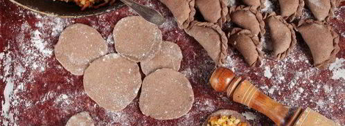 вареники из льняного теста с булгуром. Шаг 6