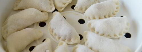 вареники с клубникой на пару. Шаг 8