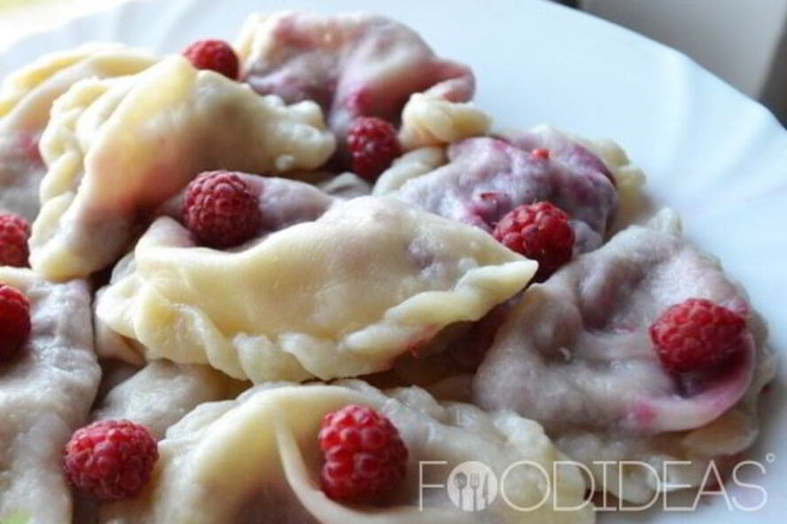 Рецепт вареники с малиной