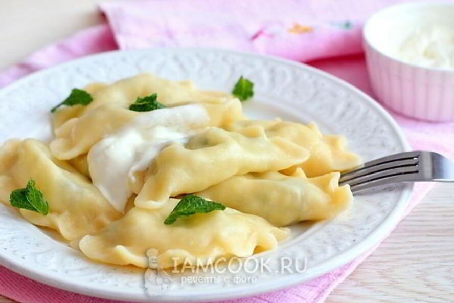 Рецепт вареники с соленым творогом