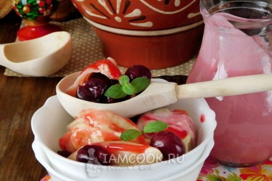 Рецепт вареники с вишней на кефире