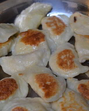 Жареные вареники с картошкой