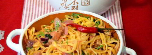 яичная лапша с грудинкой. Шаг 10