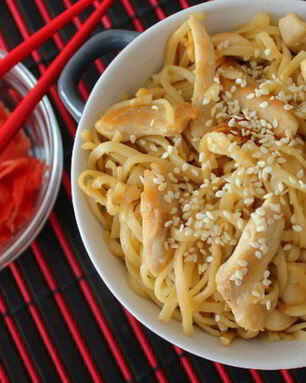 Яичная лапша с терияки