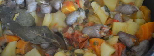 острое жаркое с куриными сердечками и картофелем. Шаг 5