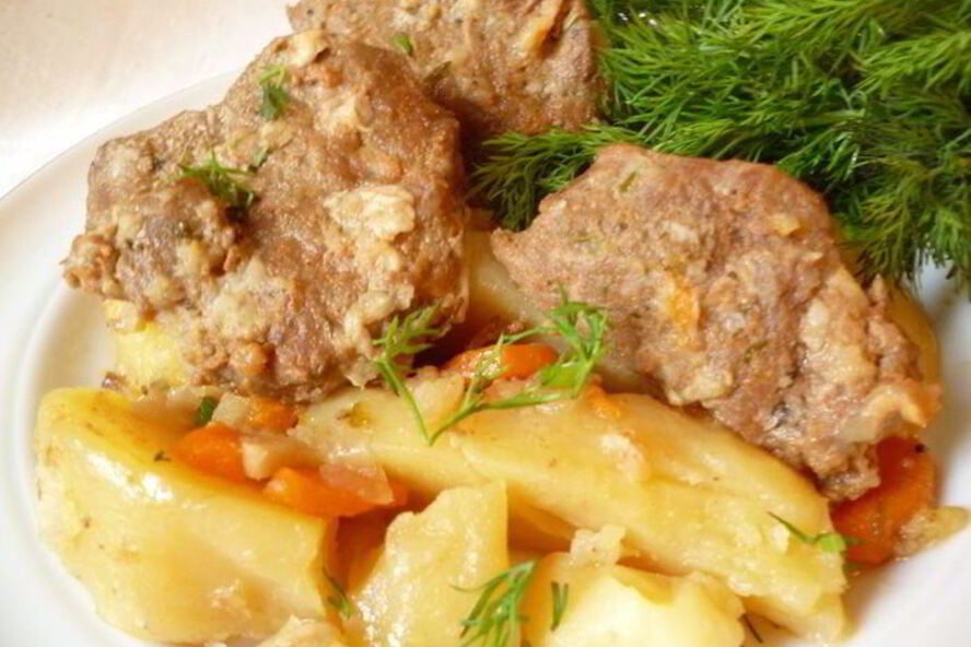 Рецепт пьяноежаркое из говядины запеченное в горшочке