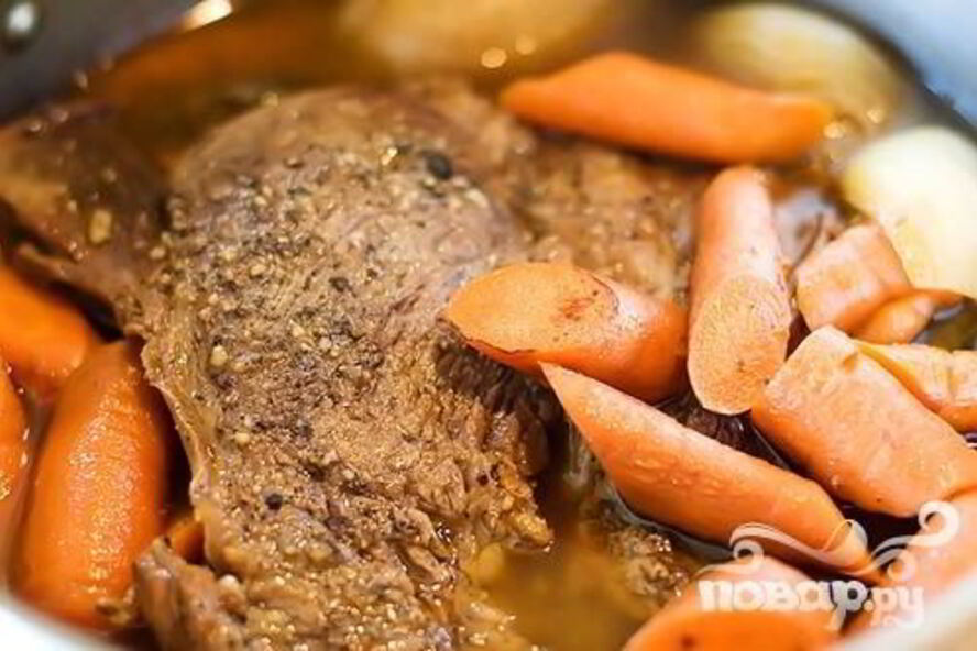 Рецепт жаркое из говядины и моркови с вином