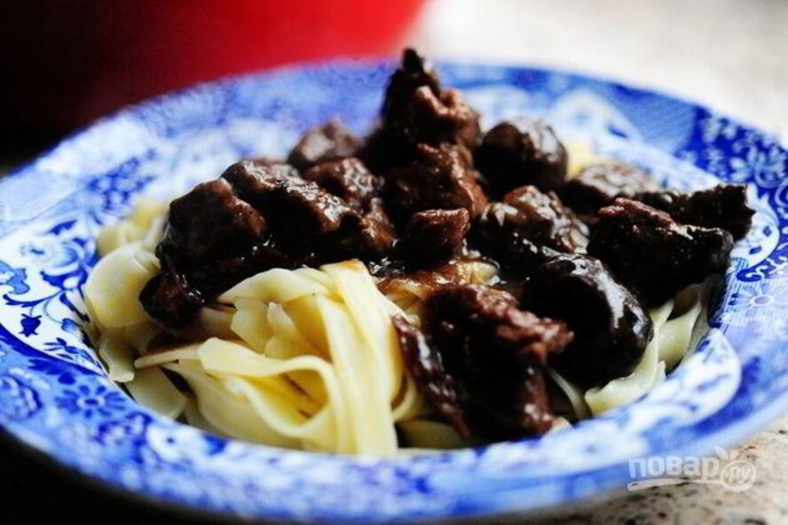 Рецепт жаркое из говядины с грибами