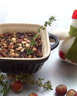 Жаркое из грибов, каштанов и фундука