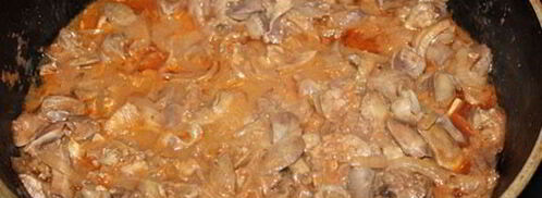 жаркое из куриных потрошков. Шаг 4