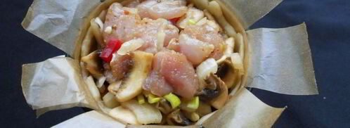 жаркое из курицы и грибов праздничный кулич. Шаг 5