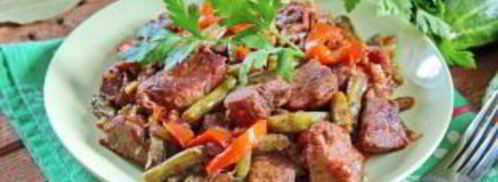 жаркое из свинины и зеленой фасоли. Шаг 6