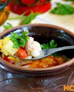 Жаркое из свинины с картошкой в горшочках