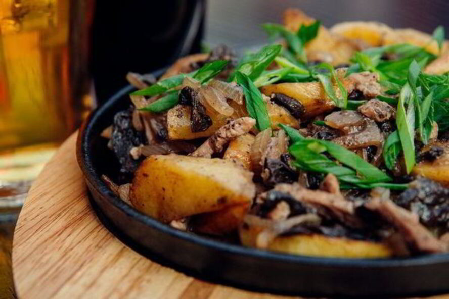Рецепт жаркое из свинины с шампиньонами в духовке