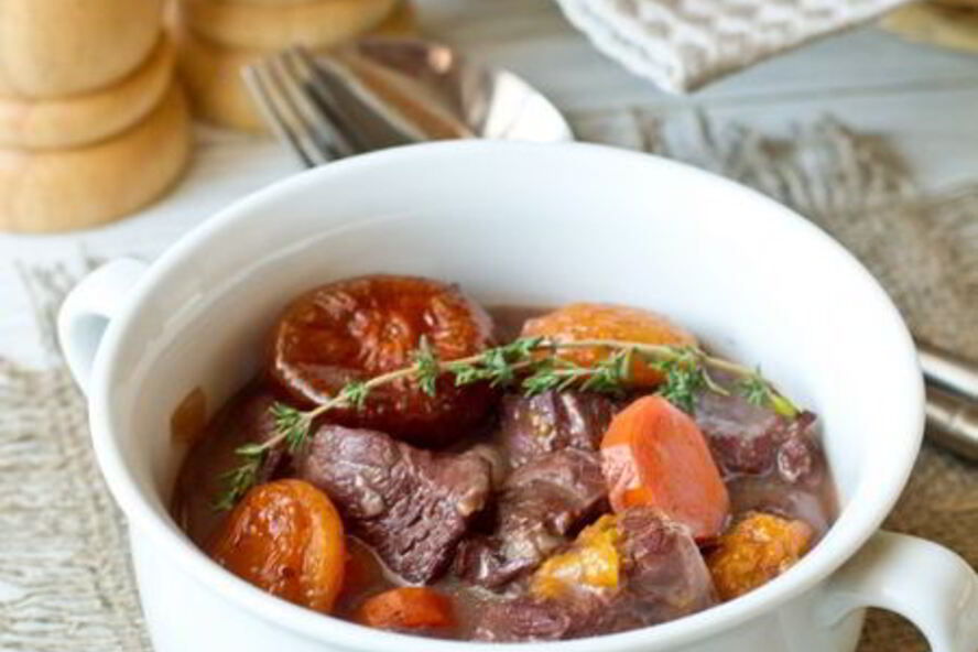 Рецепт жаркое из телятины с сухофруктами