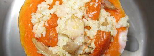 жаркое с курицей и пшеном в тыквенном горшочке. Шаг 4