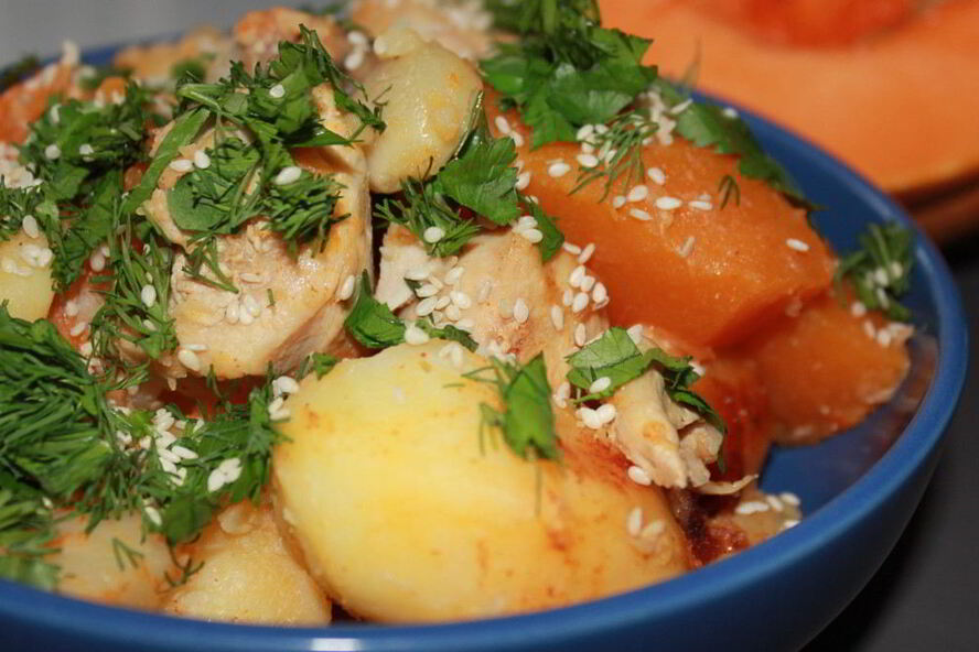 Рецепт жаркое с тыквой