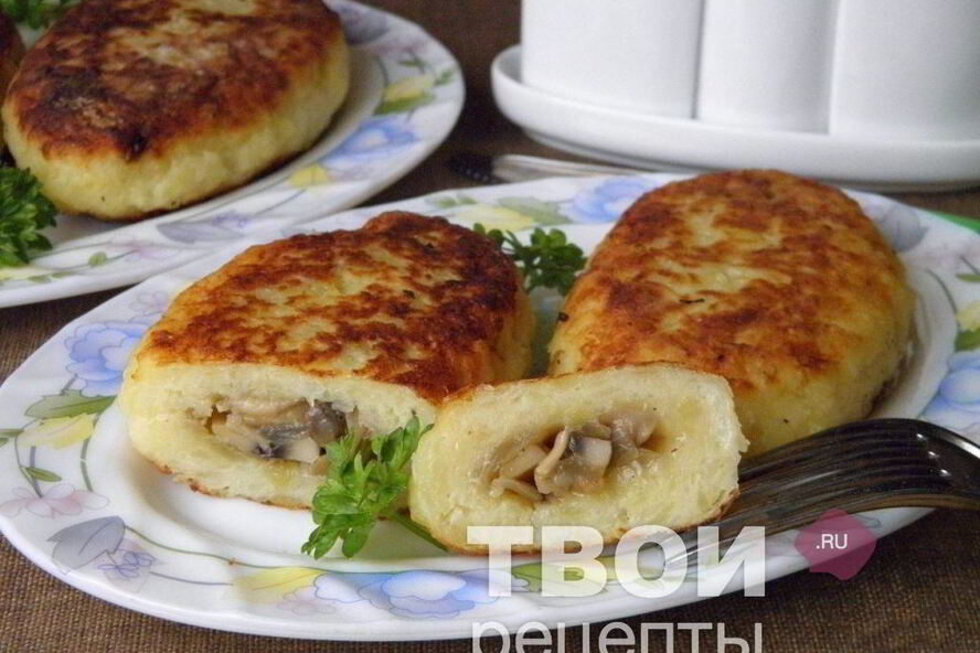Рецепт зразы картофельные с грибами