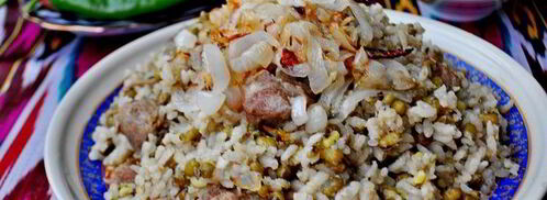 ароматная каша с машем, рисом и мясом. Шаг 7