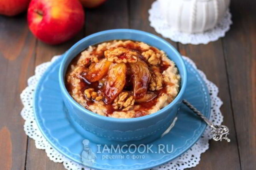 Рецепт геркулесовая каша яблочный пирог