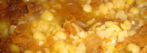 гороховая каша с мускатным орехом и соевым соусом. Шаг 8