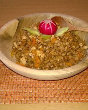 Гречка по-купечески с куриным фаршем