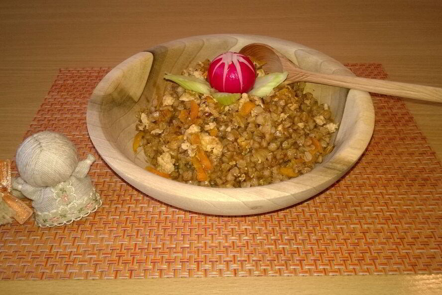 Рецепт гречка по-купечески с куриным фаршем