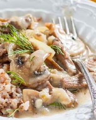 Гречка по-купечески со сметанкой