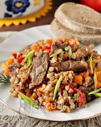 Гречка с говядиной в духовке