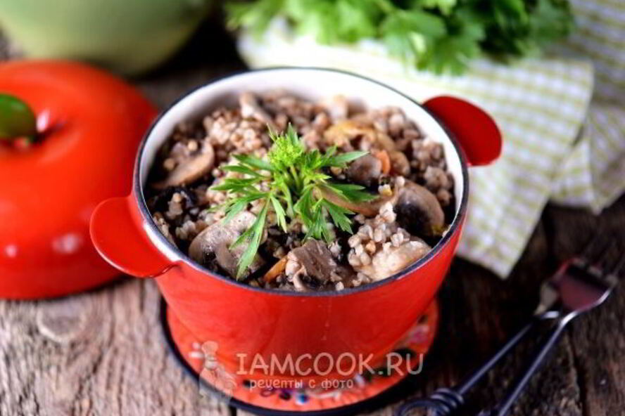 Рецепт гречка с грибами в горшочке в духовке