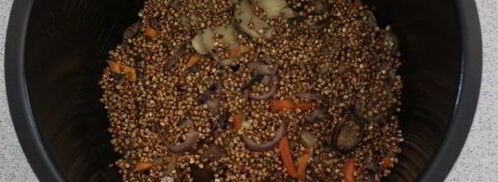 гречка с грибами в мультиварке. Шаг 6