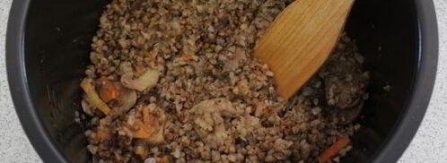 гречка с грибами в мультиварке. Шаг 9