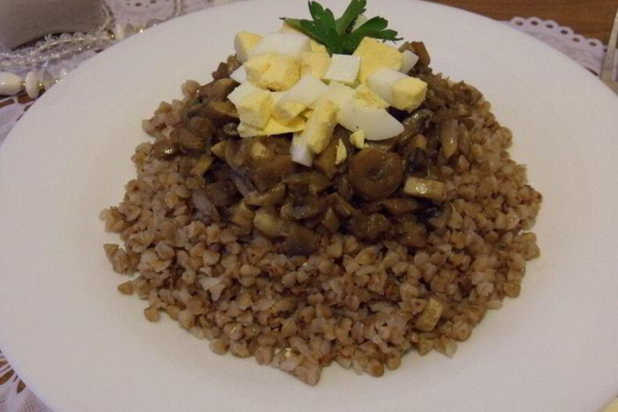Рецепт гречка с грибами