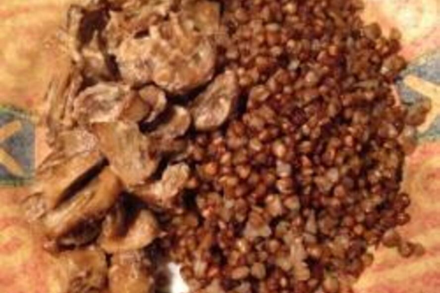 Рецепт гречка с грибной подливой