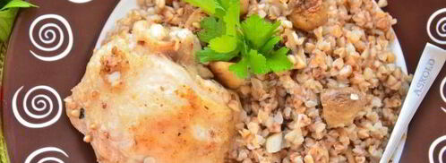 гречка с курицей и грибами. Шаг 7