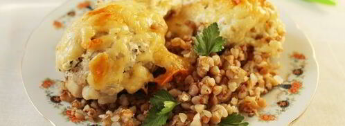 гречка с курицей в духовке с сыром. Шаг 10