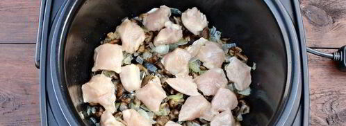 гречка с мясом и грибами в мультиварке. Шаг 10