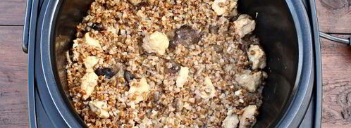 гречка с мясом и грибами в мультиварке. Шаг 12